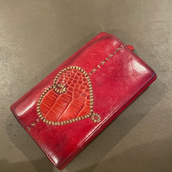 Brighton Red Heart Checkbook Wallet - Picture 1 of 4